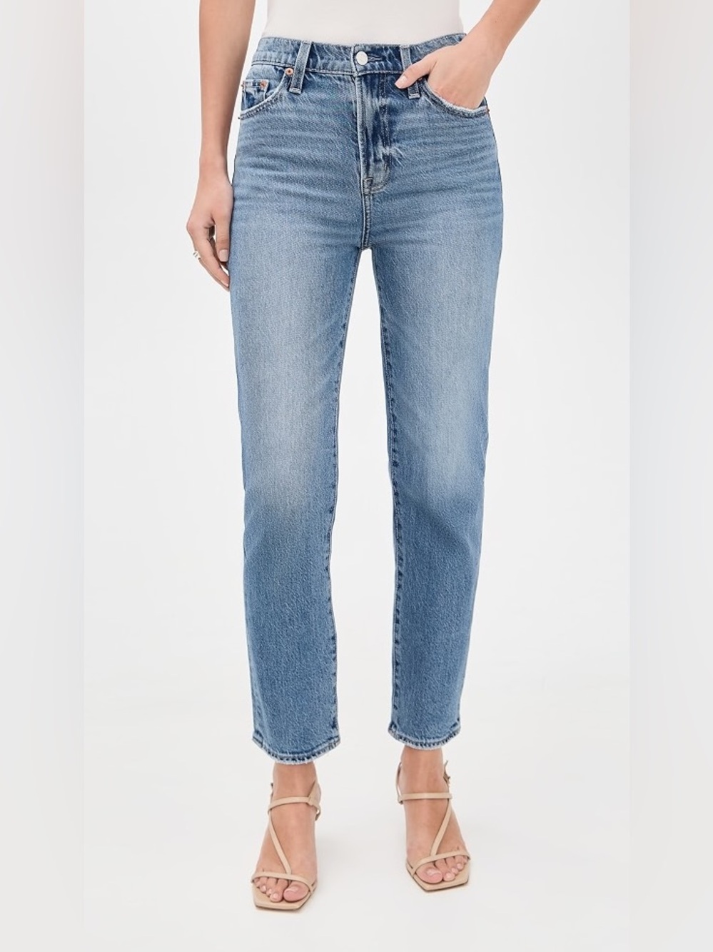 Pistola Charlie High Rise Classic Straight Jeans Women’s Size 27 Medium Wash